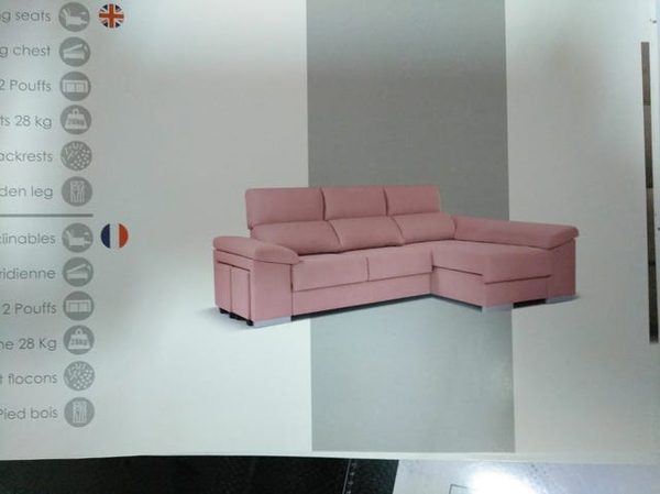 Sofá chaise longue moderno